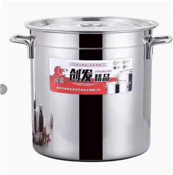 汤桶304不锈钢 直径47CM桶商用家用带盖卤锅油桶米桶水桶圆桶汤锅不锈钢锅
